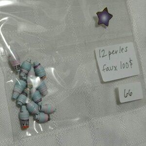 One-of-a-kind handmade/hand rolled paper beads/jewelry making/craft supplies/DIY